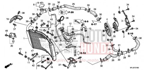 RADIATEUR CBR600RAC de 2012